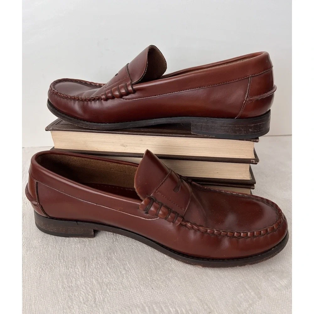 LAUDADIO ROMA Italian Loafers GRANADA Men's Size 10.5 / 43.5 Brown Leather